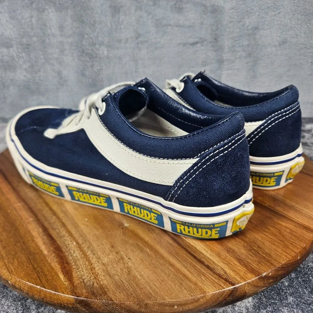 Vans Shoes Bold Ni Rhude Skater Low Top Sneakers Navy Blue Mens 6 Womens 7.5